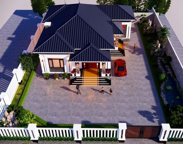 5 mẫu nhà mái Nhật 1 tầng 4 phòng ngủ được yêu thích- Ảnh 5.