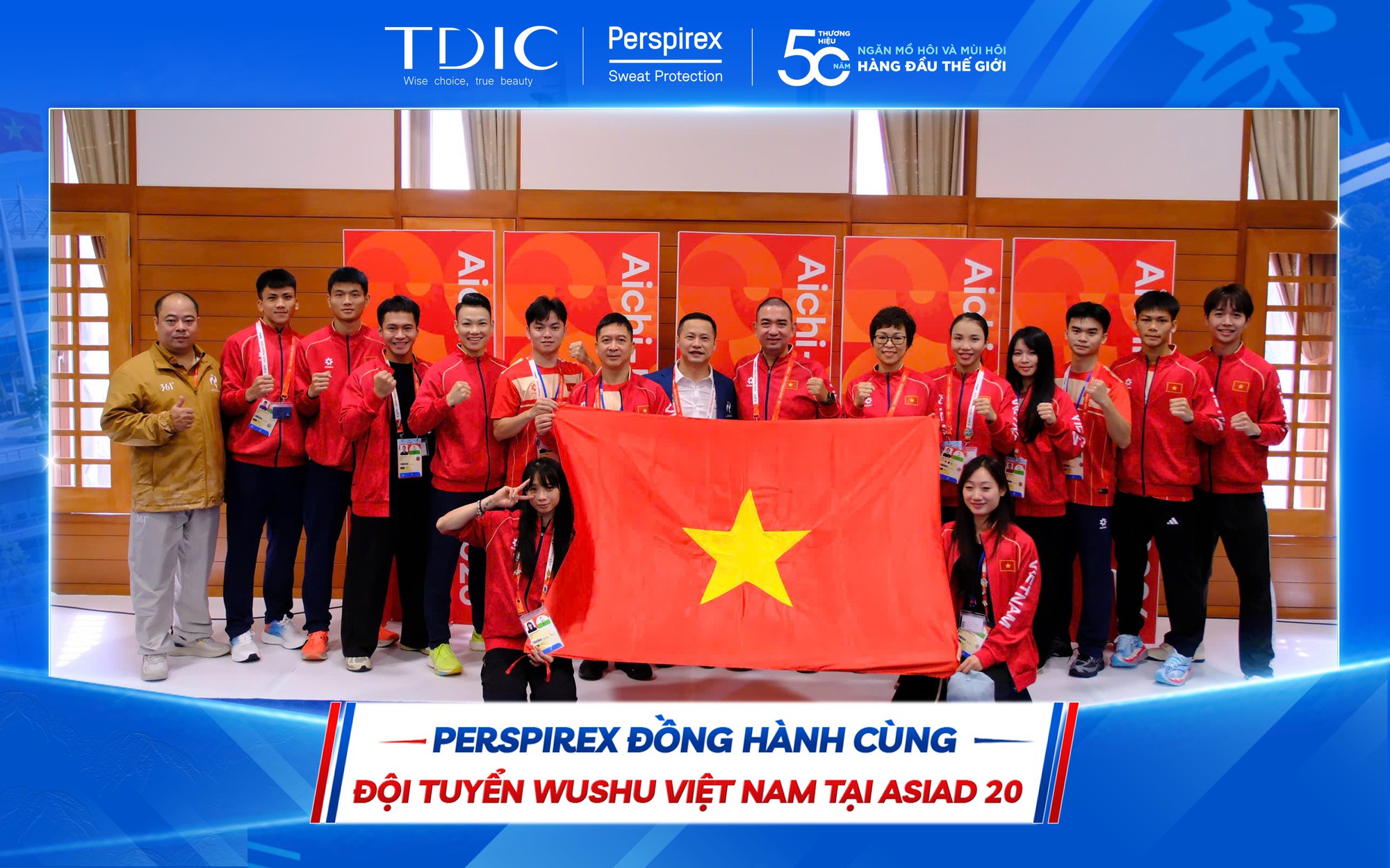 Master the sweat: Perspirex đồng hành cùng Wushu Việt Nam tại ASIAD 20 - Ảnh 1. Master the sweat: Perspirex đồng hành cùng Wushu Việt Nam tại ASIAD 20 - Ảnh 1.