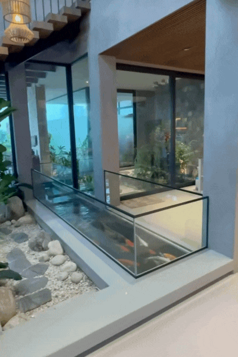 Ngôi nhà 450m2 của vợ chồng Hà Tĩnh như resort thu nhỏ: Khu vườn nhiệt đới bao quanh, cả căn nhà phủ 70% kính, góc nào cũng có view “triệu đô”- Ảnh 15.
