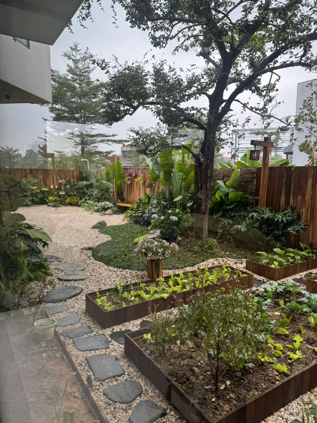 Ngôi nhà 450m2 của vợ chồng Hà Tĩnh như resort thu nhỏ: Khu vườn nhiệt đới bao quanh, cả căn nhà phủ 70% kính, góc nào cũng có view “triệu đô”- Ảnh 3.