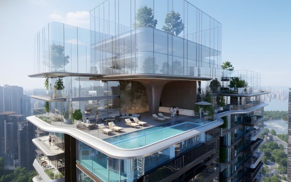 Trung tâm thủ đô xuất hiện siêu dự án có "bãi biển" cát trắng nước mặn 7.200m2, kiến trúc cảm hứng từ biển mây bảng lảng trên đỉnh núi, được vận hành bởi AI thế hệ mới