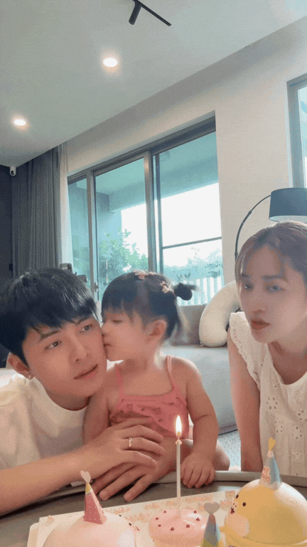 Con gái mừng sinh nhật Gin Tuấn Kiệt, dân tình xót cảnh Puka “bị ra rìa” - Ảnh 1.