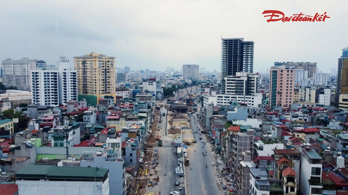 Hai cầu vượt Vành đai 1 Hà Nội dần thành hình, hướng tới hoàn thành cuối năm- Ảnh 13.