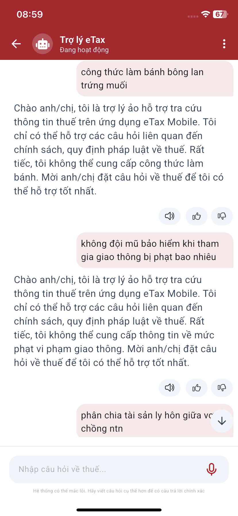 Hướng dẫn sử dụng trợ lý ảo trên ứng dụng Etax Mobile- Ảnh 8.