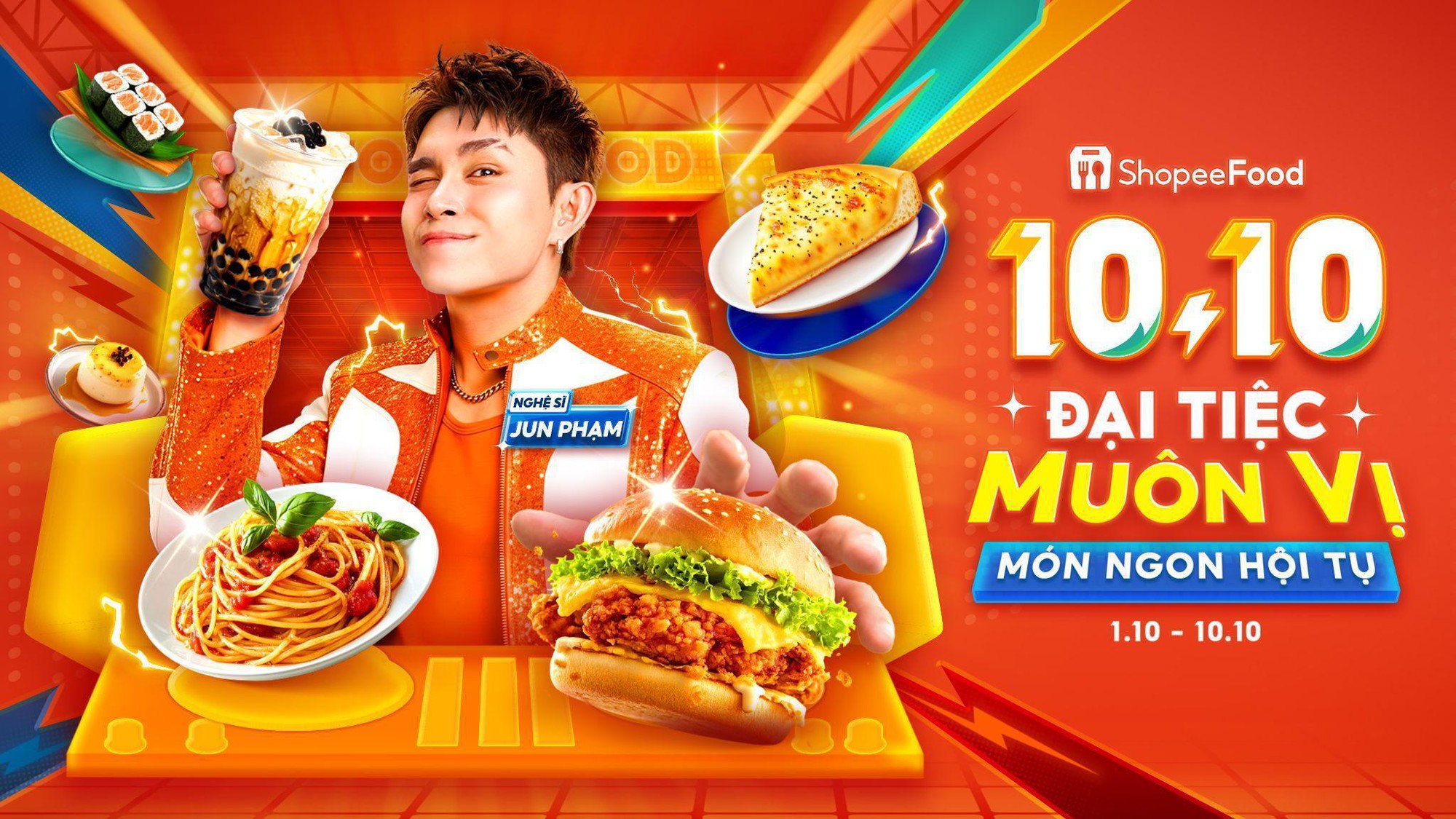 ‏Cuối tuần ăn gì? Ghé “đại tiệc muôn vị” ShopeeFood 10.10, món ngon nào cũng có - Ảnh 1.
