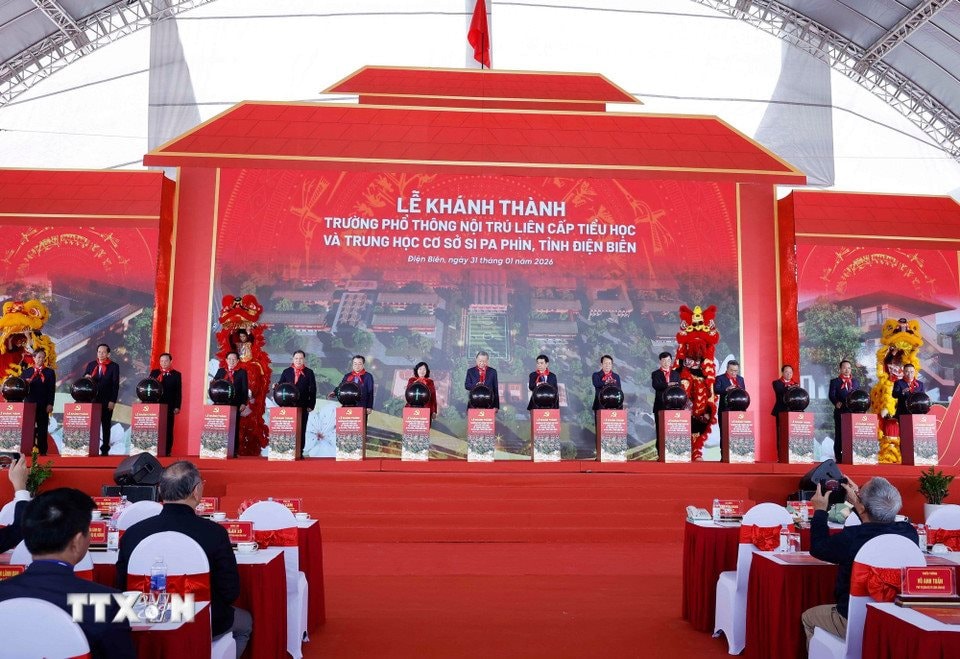 Tổng Bí thư Tô Lâm dự khánh thành trường nội trú 1.000 học sinh được Sun Group xây thần tốc trong 5 tháng- Ảnh 2.