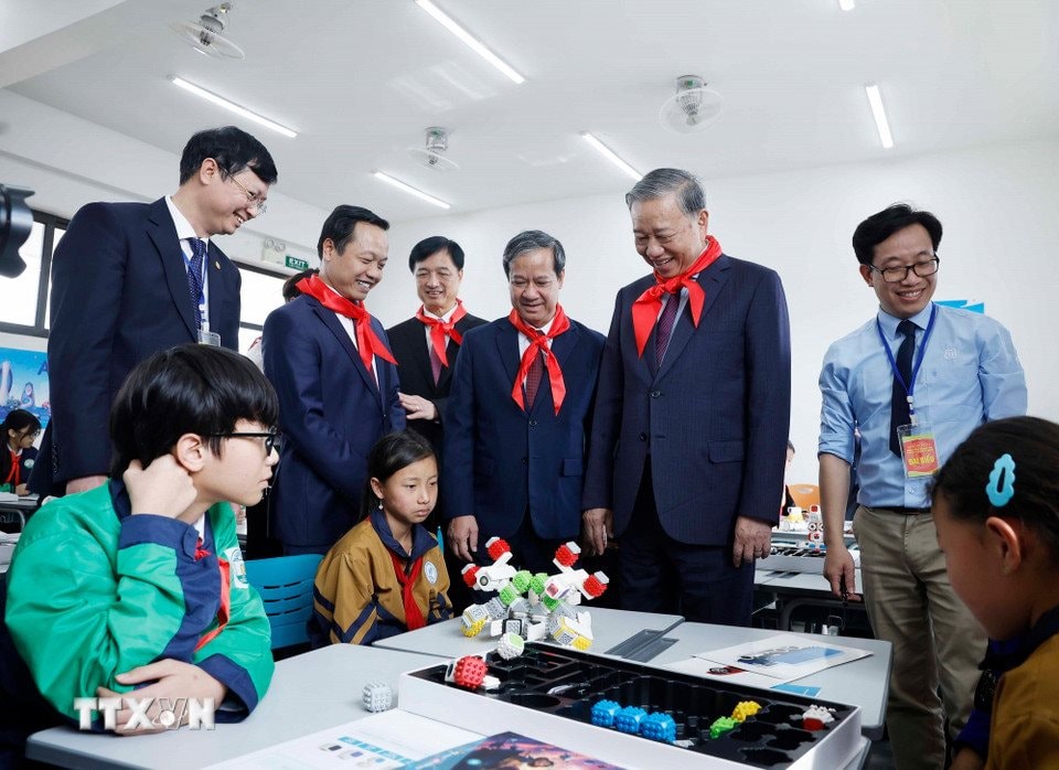 Tổng Bí thư Tô Lâm dự khánh thành trường nội trú 1.000 học sinh được Sun Group xây thần tốc trong 5 tháng- Ảnh 3.