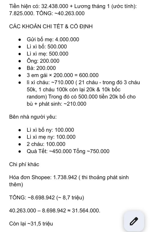 Cầm 40 triệu, sắm Tết xong còn dư hơn 31 triệu: Cô gái 23 tuổi khiến tất cả sững người!- Ảnh 1.