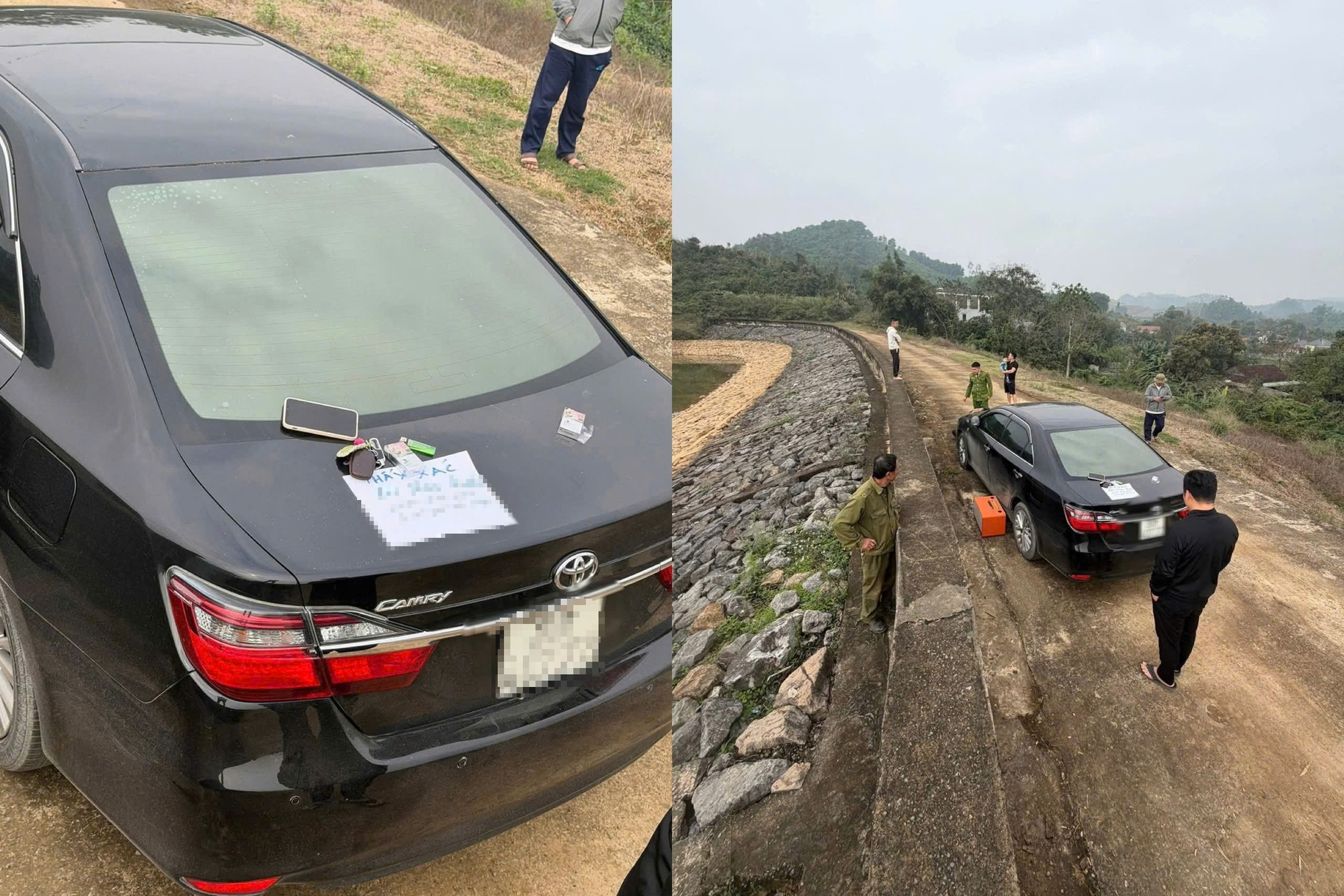 Người đàn ông để xe ô tô, điện thoại bên hồ có tờ giấy "tuyệt mệnh" - Ảnh 2.