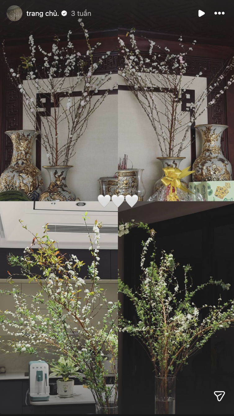 Doãn Hải My trang trí biệt thự chục tỷ đón Tết, được khen vừa đẹp vừa khéo vì mâm cỗ cúng ông Công ông Táo - Ảnh 5.