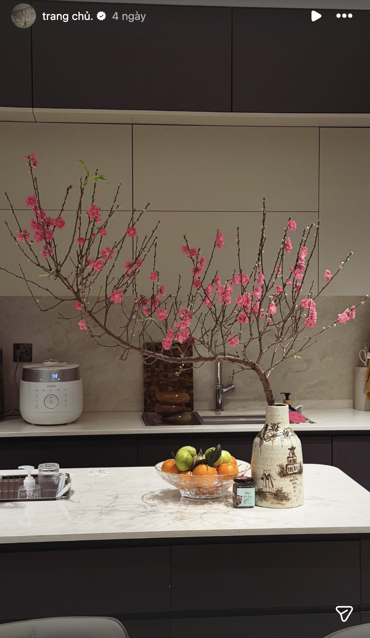 Doãn Hải My trang trí biệt thự chục tỷ đón Tết, được khen vừa đẹp vừa khéo vì mâm cỗ cúng ông Công ông Táo - Ảnh 3.