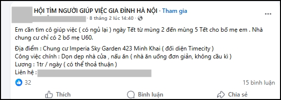 Thuê giúp việc ngủ lại, chăm ông bà, bố mẹ U60, U70 ngày Tết: Trả lương 10 triệu trong 10 ngày nhưng không phải ai cũng làm được- Ảnh 3.