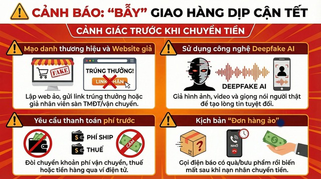 Cảnh báo “bẫy” giao hàng dịp cận Tết: Người dân cần thận trọng trước khi chuyển tiền- Ảnh 1.