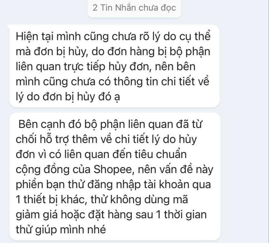 Shopee giải thích lý do hủy đơn hàng khi săn sale bất ngờ - Ảnh 3.