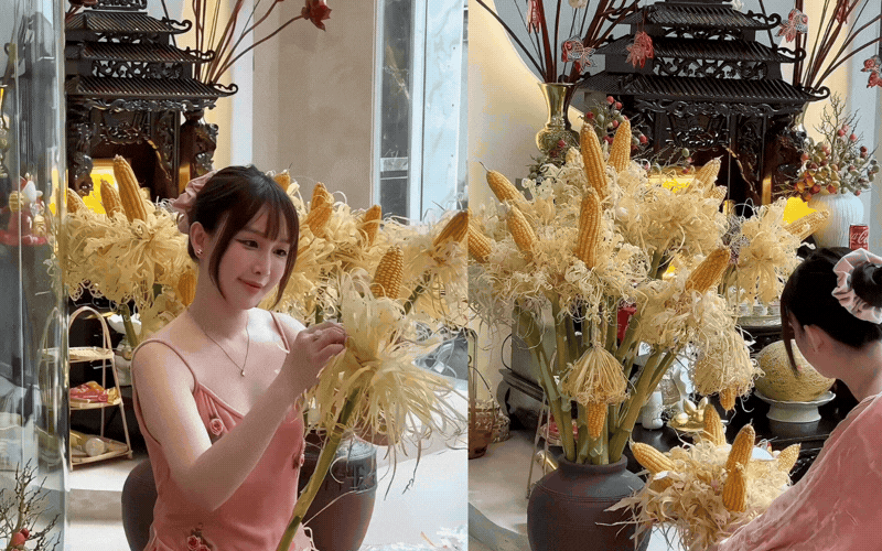 Chẳng cần đào mai tiền triệu, chị em rủ nhau cắm thứ "nhà quê" này: Đẹp sang chảnh, bày ban Thần Tài hút lộc, để 3 năm vẫn như mới!- Ảnh 14.