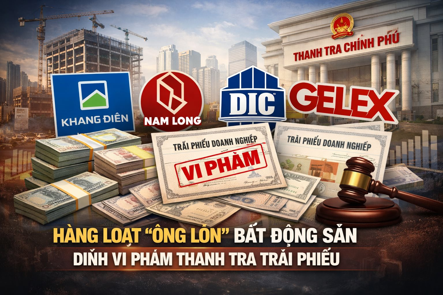 Khang Điền (KDH), Nam Long (NLG), DIC Corp (DIG), Gelex (GEX), … bị điểm tên trong kết luận thanh tra về trái phiếu- Ảnh 1.