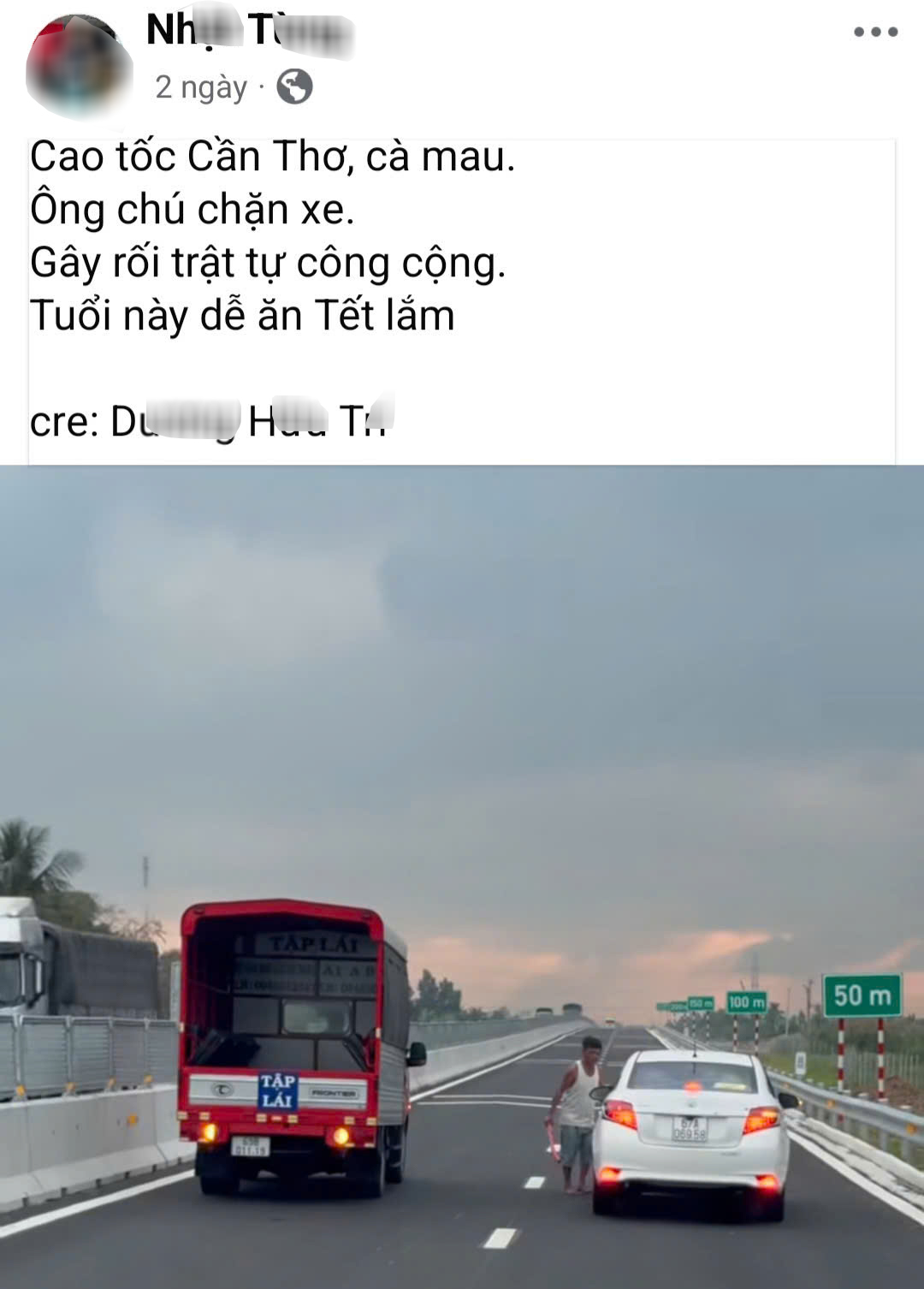 Đoạn clip ngắn trên cao tốc gây "bão" mạng xã hội - Ảnh 1.