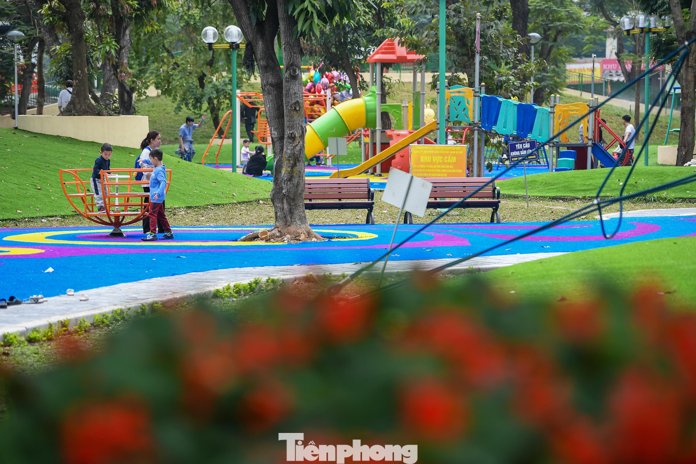 ​Công viên Hà Nội 'thay da đổi thịt', trang trí rực rỡ đón Xuân- Ảnh 7.