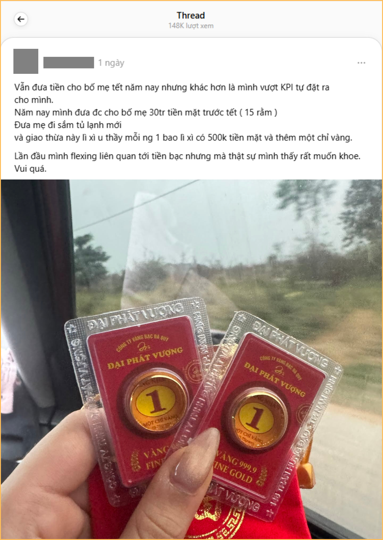 Kịp mua vàng mang về biếu bố mẹ, Tết năm nay "vượt KPI"- Ảnh 1.