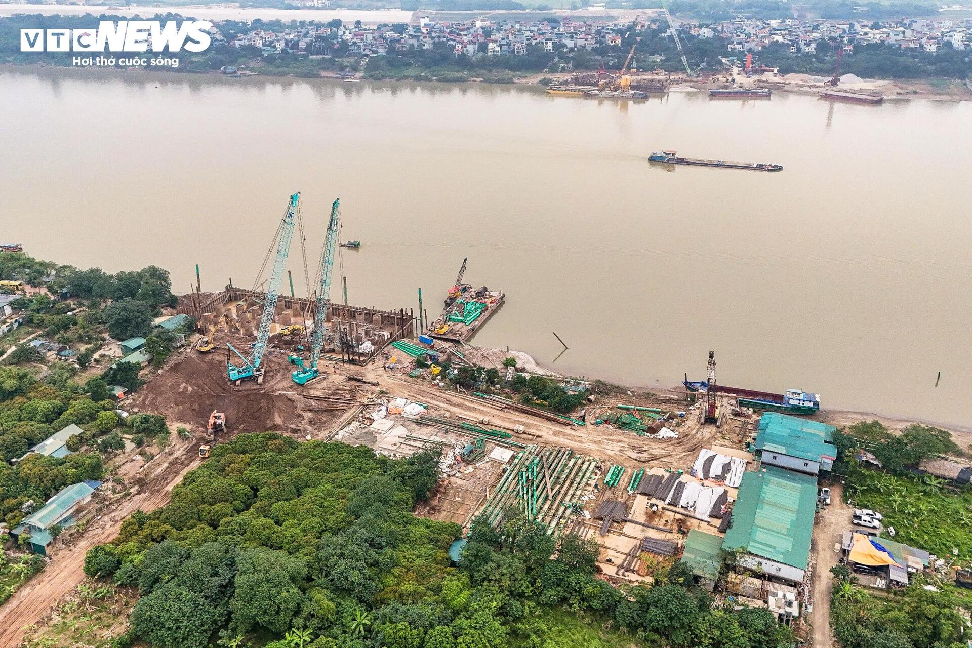 Mục sở thị đại công trường thi công 7 cầu bắc qua sông Hồng- Ảnh 3.