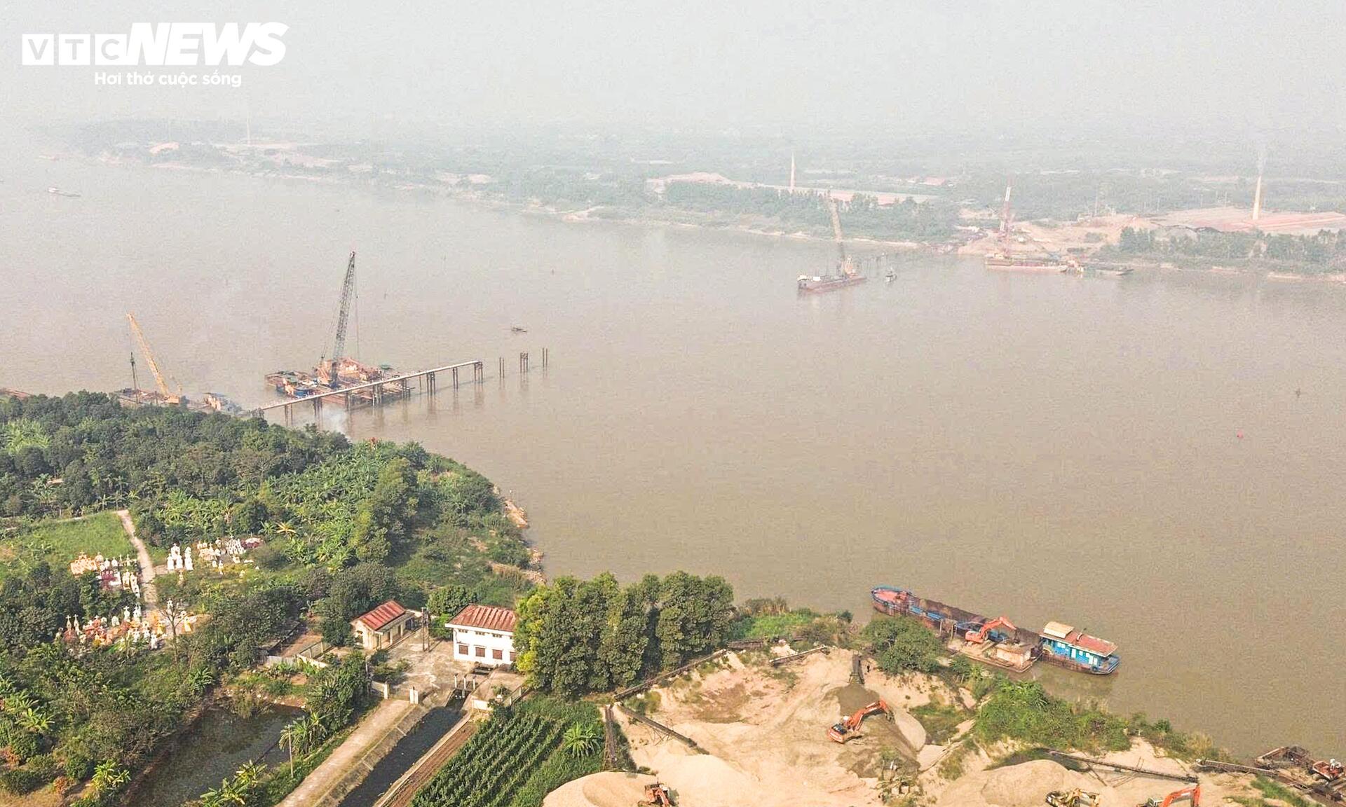 Mục sở thị đại công trường thi công 7 cầu bắc qua sông Hồng- Ảnh 15.