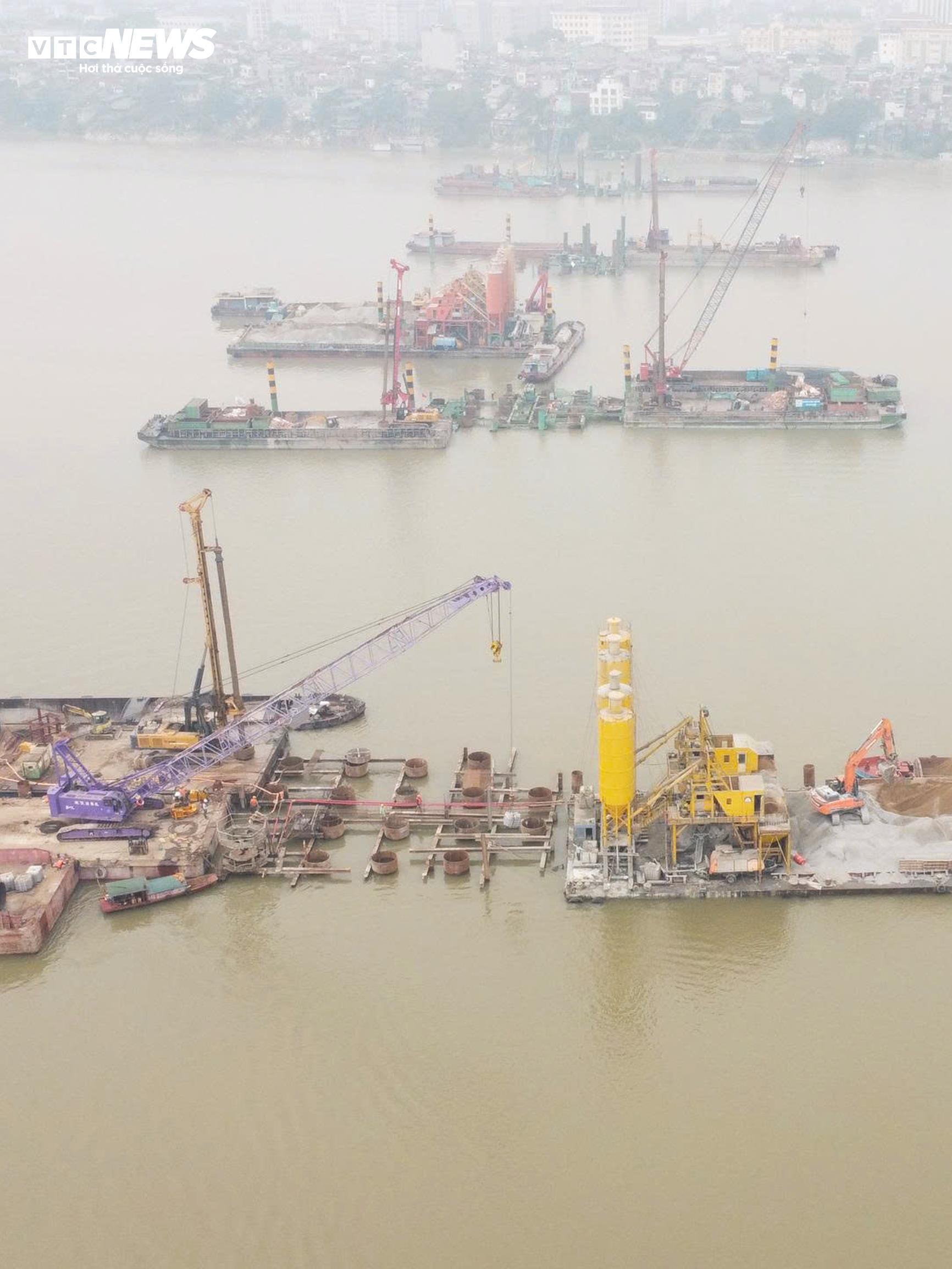 Mục sở thị đại công trường thi công 7 cầu bắc qua sông Hồng- Ảnh 10.