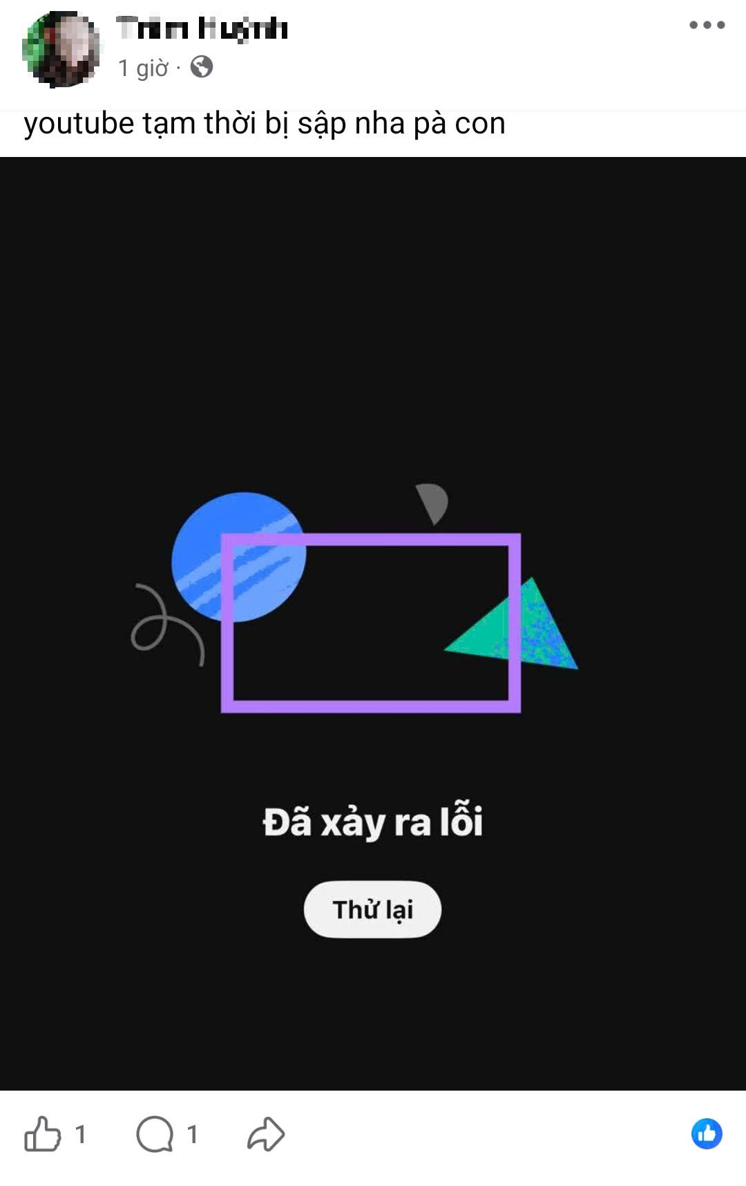 Youtube bất ngờ bị sập vào sáng mùng 2 Tết - Ảnh 2.