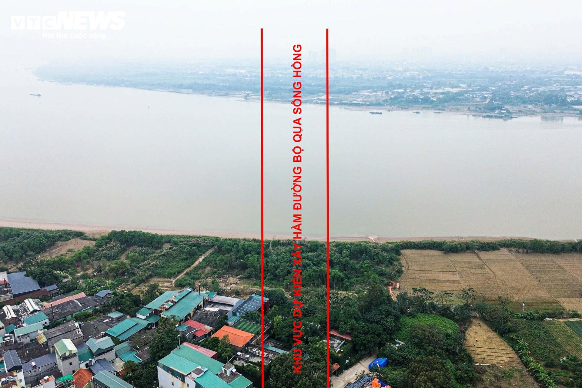 Cận cảnh 2 vị trí dự kiến xây hầm đường bộ qua sông Hồng- Ảnh 7.