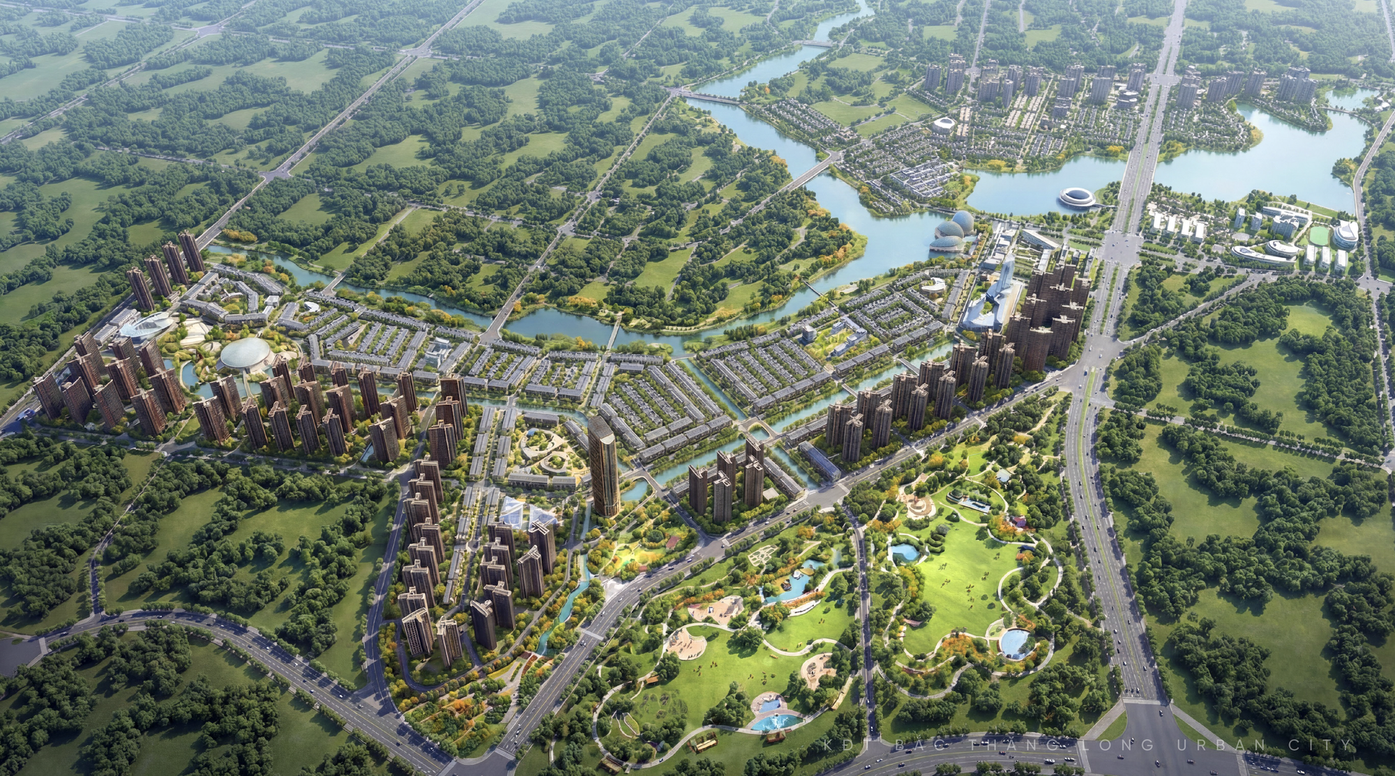 Tổng Bí thư dự lễ khởi công Khu đô thị đa mục tiêu Bắc Thăng Long Urban City 700ha, dự án hạt nhân trong tổ chức không gian phát triển phía Bắc Thủ đô - Ảnh 3.