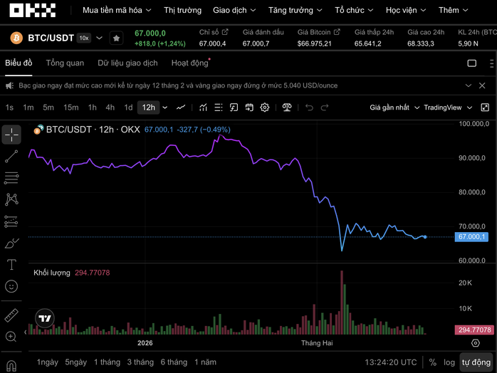 Thị trường tiền số hôm nay, 20-2: Khởi đầu tệ nhất của Bitcoin- Ảnh 1.