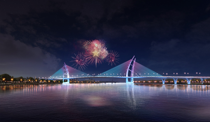 Diện mạo cây cầu hơn 6.200 tỷ đồng bắc qua sông Cấm ở Hải Phòng- Ảnh 1.