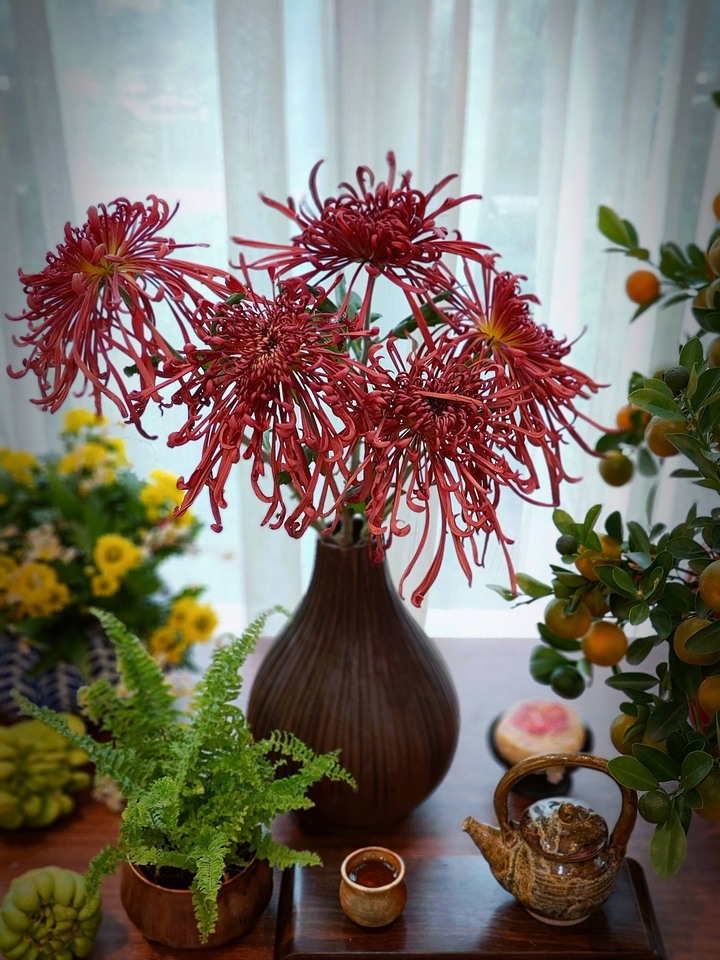 Ngắm những bình hoa cúc cổ đẹp nao lòng của mẹ đảm Hà Nội- Ảnh 8.