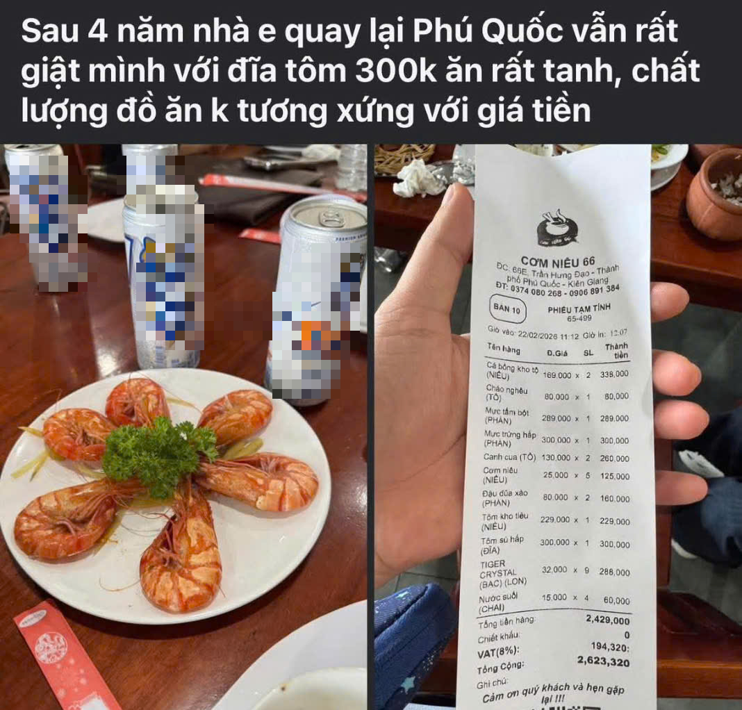 Mạng xã hội tranh luận về dĩa tôm 300 . 000 Đồng ở Phú Quốc dịp Tết 2026 - Ảnh 1. Mạng xã hội tranh luận về dĩa tôm 300 . 000 Đồng ở Phú Quốc dịp Tết 2026 - Ảnh 1.