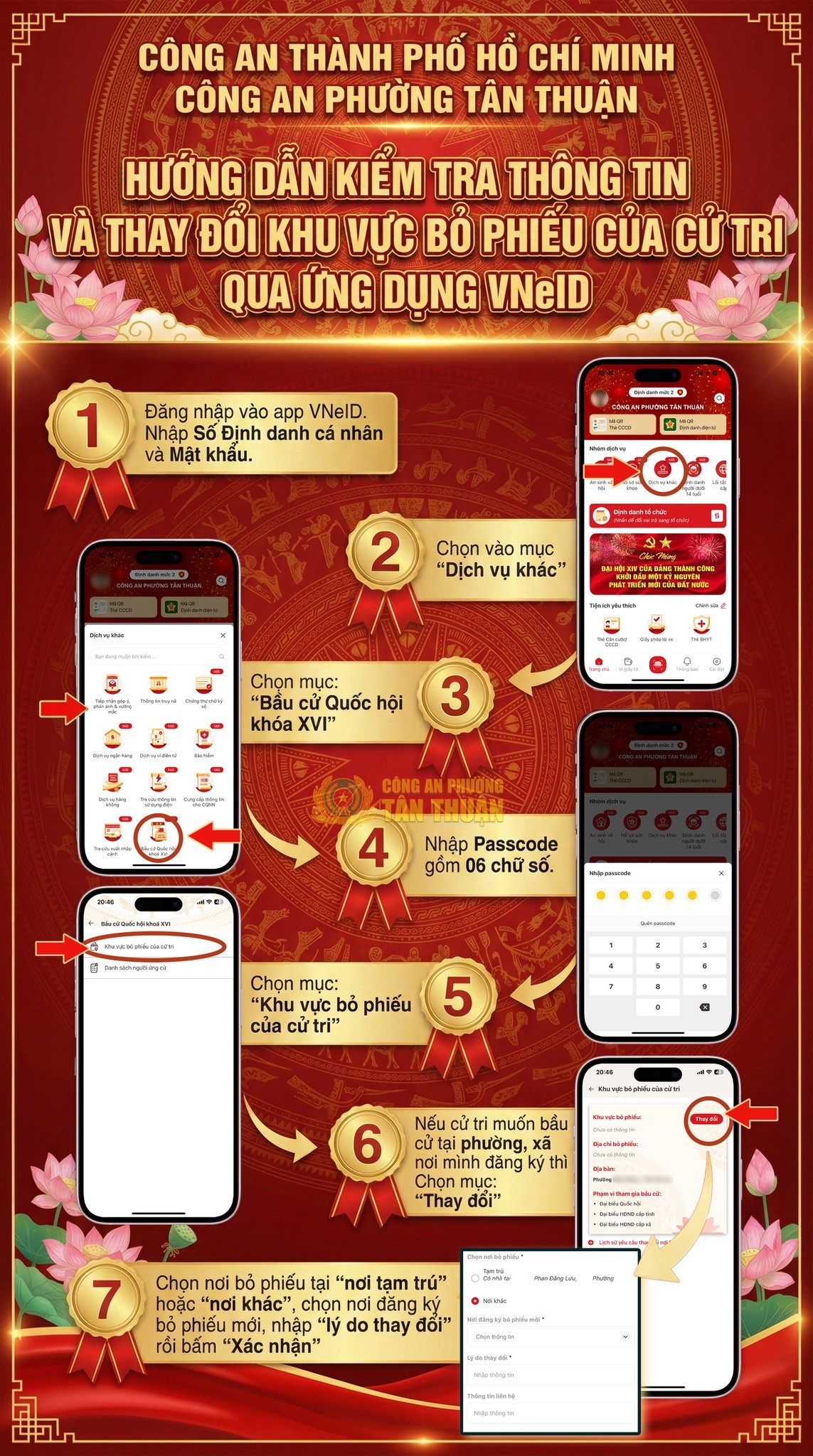 Hướng dẫn tra cứu và thay đổi nơi bỏ phiếu qua VNeID - Ảnh 1.