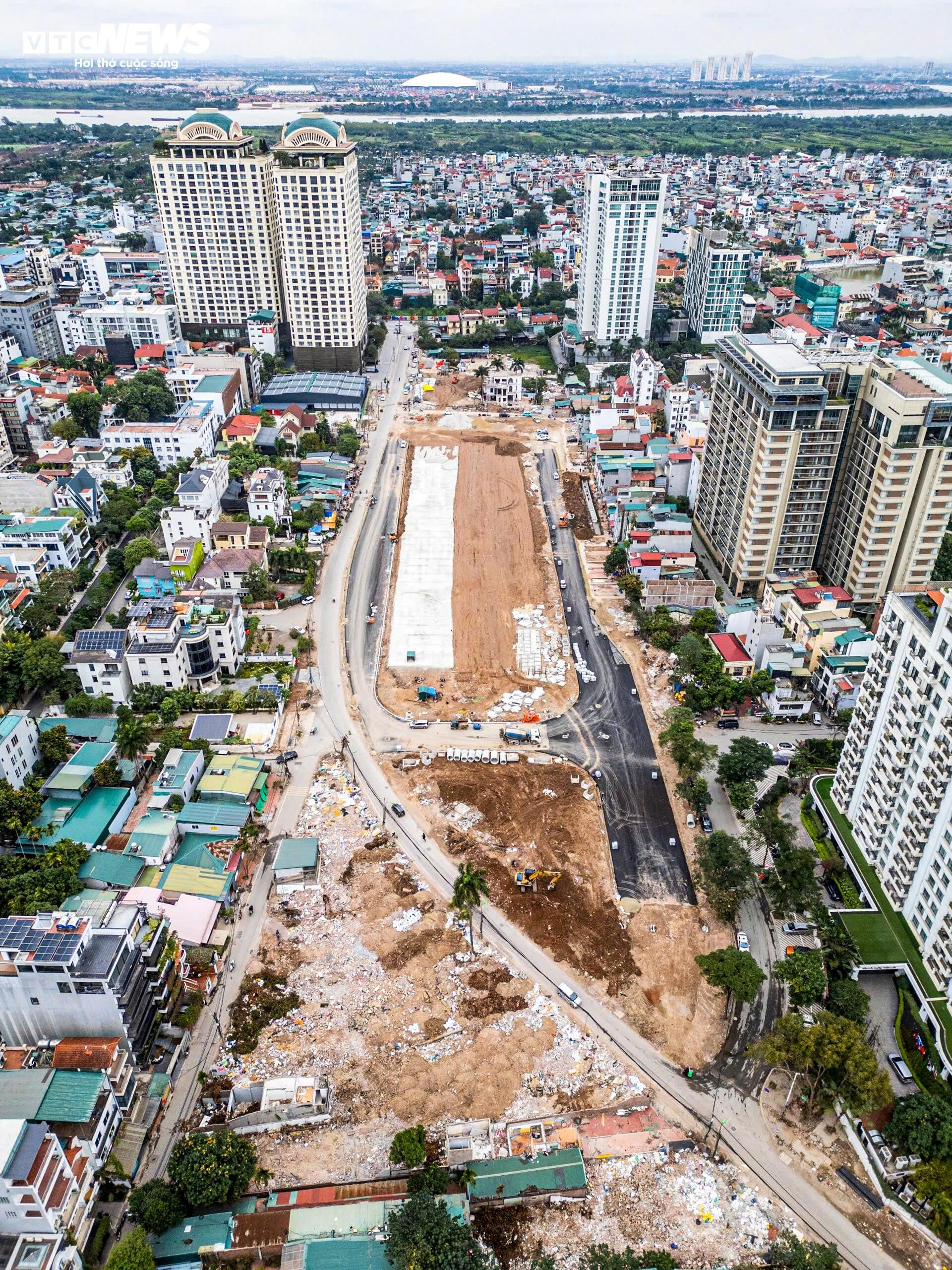 Tuyến đường rộng gần 100m ven Hồ Tây dần thành hình sau một năm thi công- Ảnh 8.