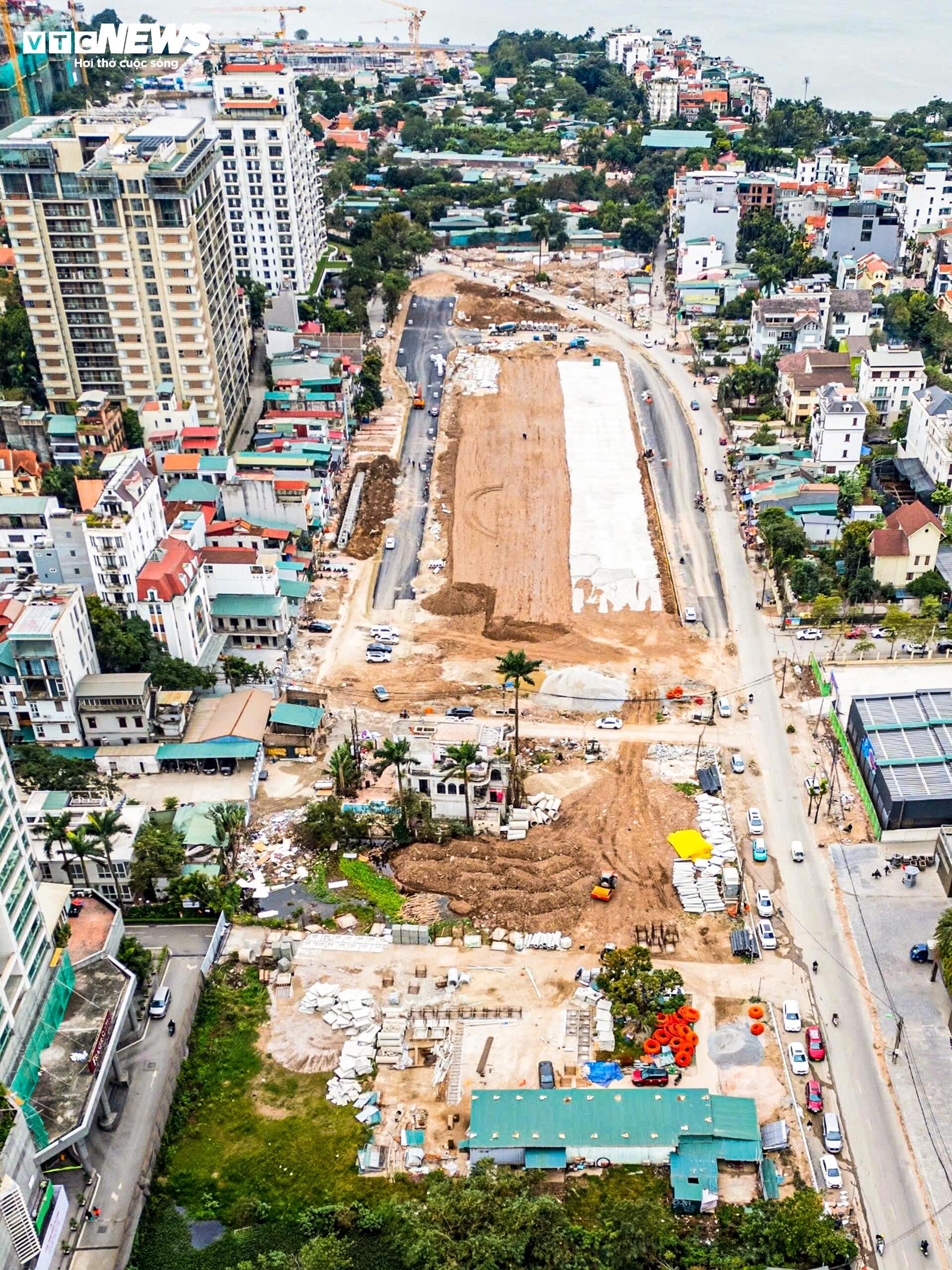 Tuyến đường rộng gần 100m ven Hồ Tây dần thành hình sau một năm thi công- Ảnh 2.