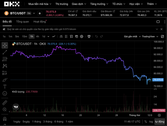 Thị trường tiền số hôm nay, 4-2: Bitcoin quay đầu- Ảnh 1.