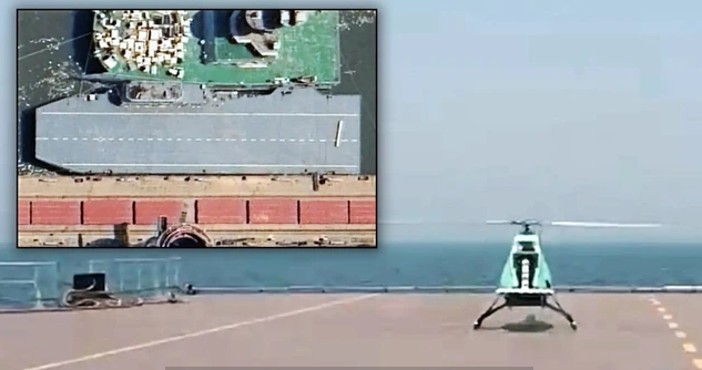 Trung Quốc gây chú ý với "tàu sân bay mini" thử nghiệm UAV trên biển- Ảnh 1.