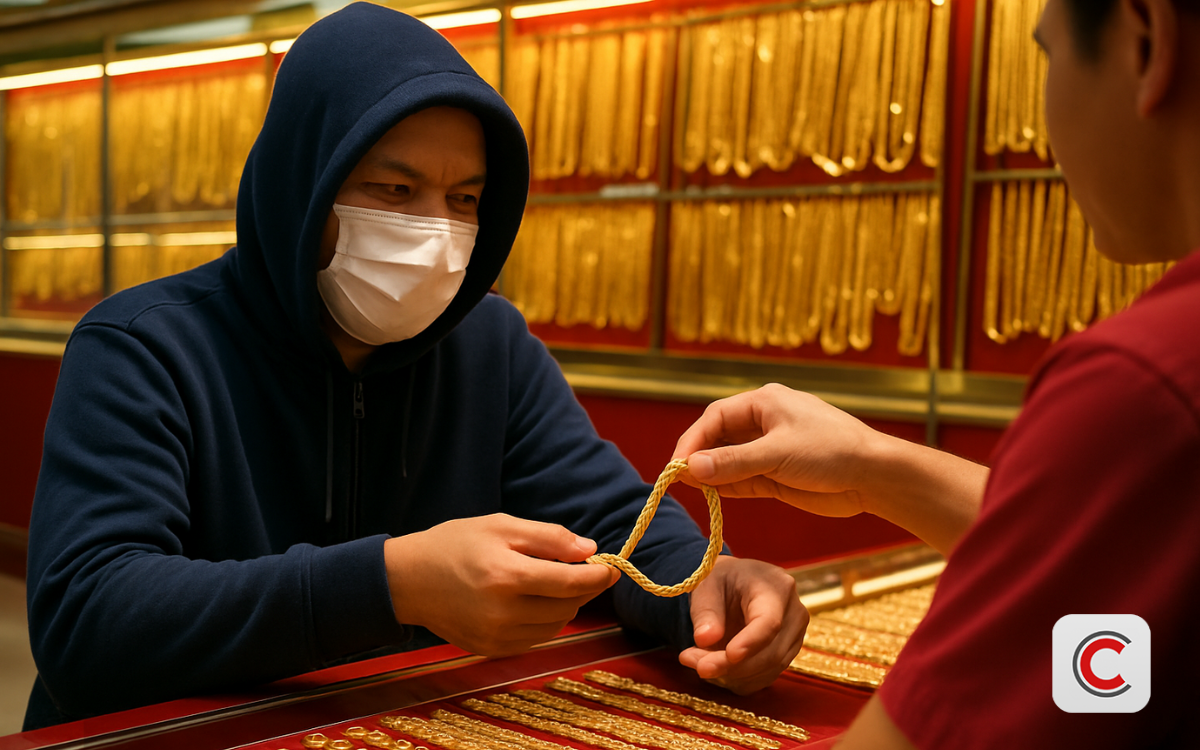 Người dân không bỏ khẩu trang, mũ trùm đầu khi vào tiệm vàng, ngân hàng: Công an địa phương khuyến nghị dừng phục vụ vì lý do sau - Ảnh 1.