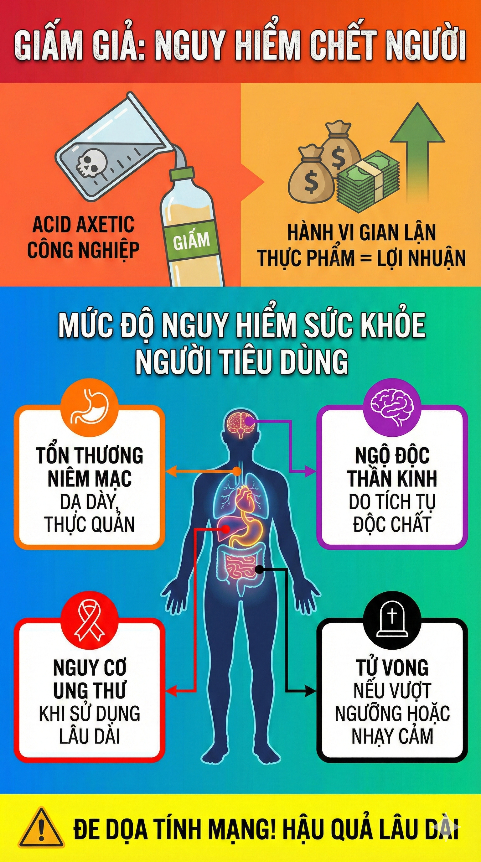 60.000 lít giấm pha axit acetic được Lê Thị Lộc tuồn ra thị trường, 'đầu độc' người tiêu dùng thế nào? - Ảnh 1.