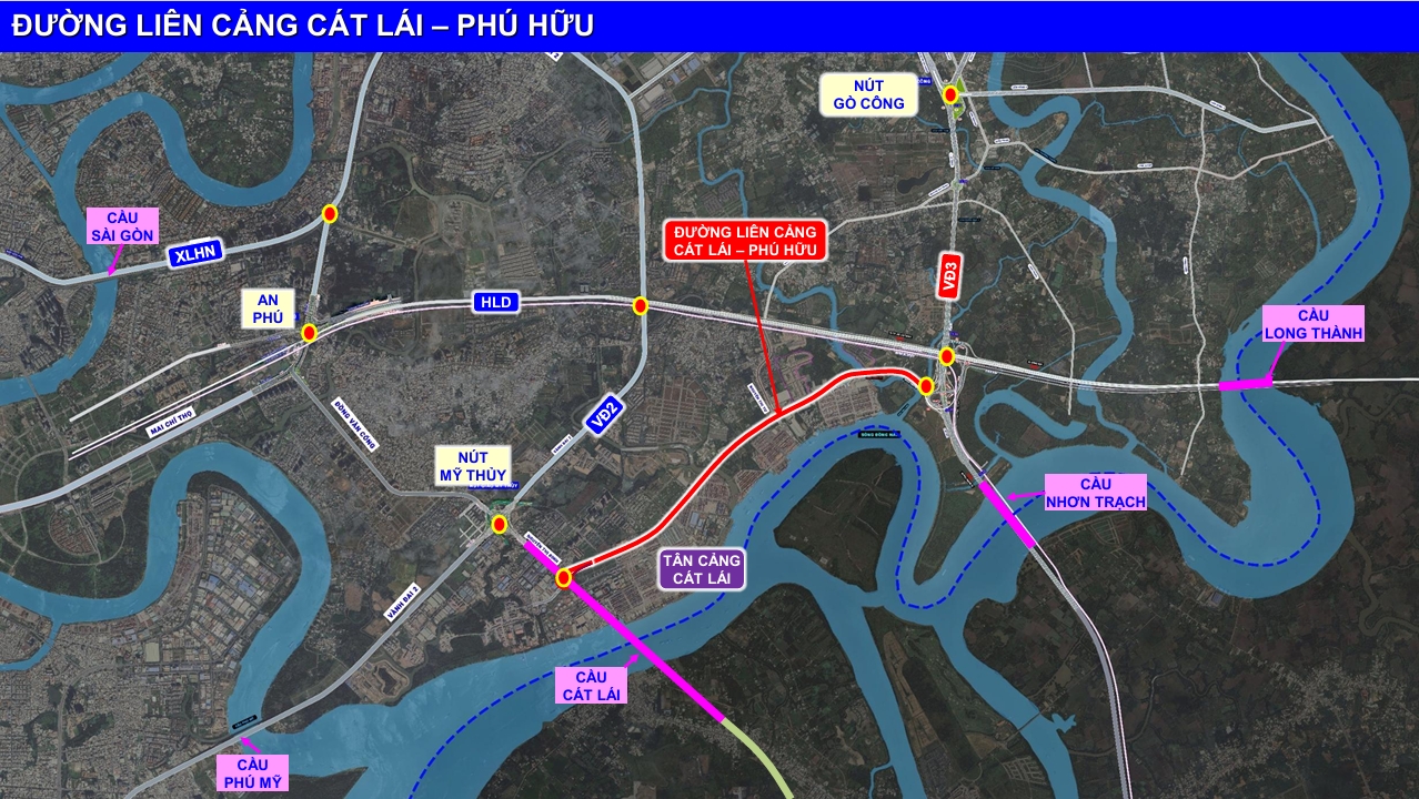 Phối cảnh trục đường liên cảng Cát Lái - Phú Hữu chuẩn bị khởi công năm 2026- Ảnh 1.
