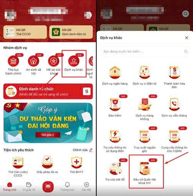 Hướng dẫn cử tri thay đổi nơi bỏ phiếu, xem danh sách người ứng cử trên VNeID- Ảnh 1.