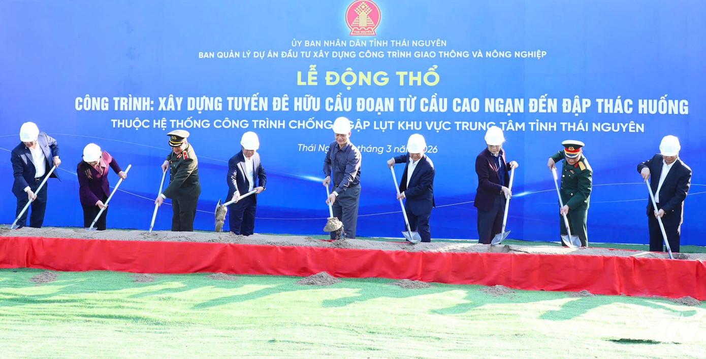 Thái Nguyên khởi công tuyến đê chống ngập hơn 8.500 tỷ đồng- Ảnh 1.