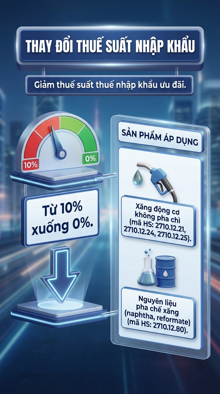 Thuế nhập khẩu xăng dầu đồng loạt giảm nóng về 0%: Cụ thể những loại nào được giảm? - Ảnh 1.