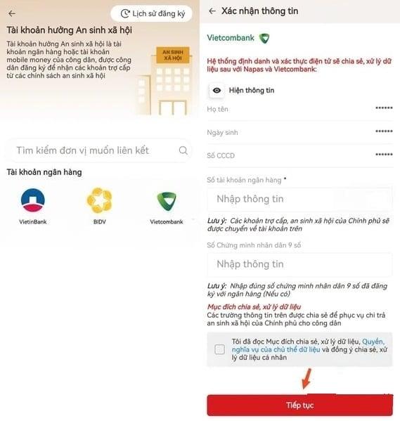 Hướng dẫn tích hợp TÀI KHOẢN HƯỞNG AN SINH XÃ HỘI trên VNeID- Ảnh 4.