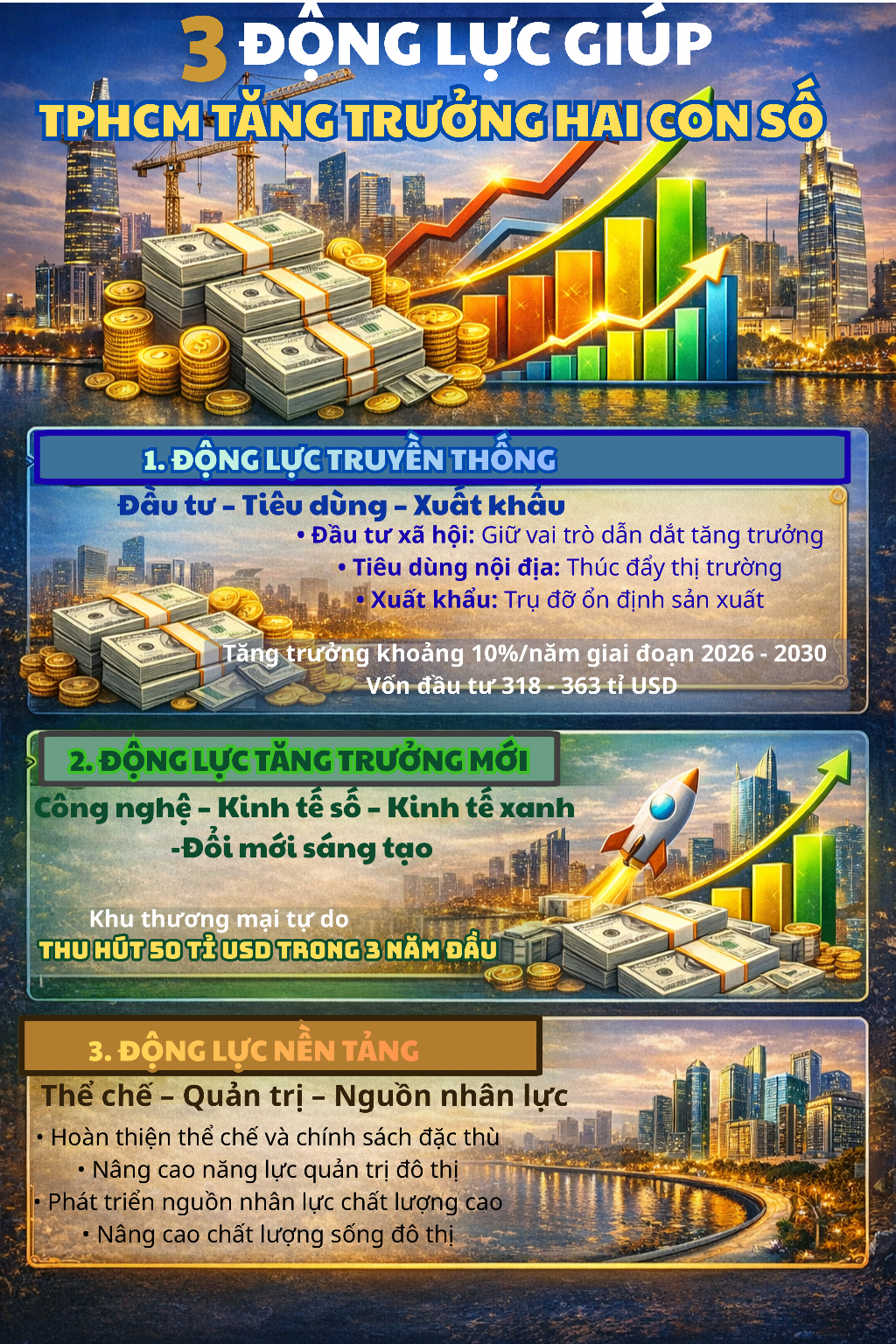3 động lực giúp TPHCM tăng trưởng 2 con số - Ảnh 1.