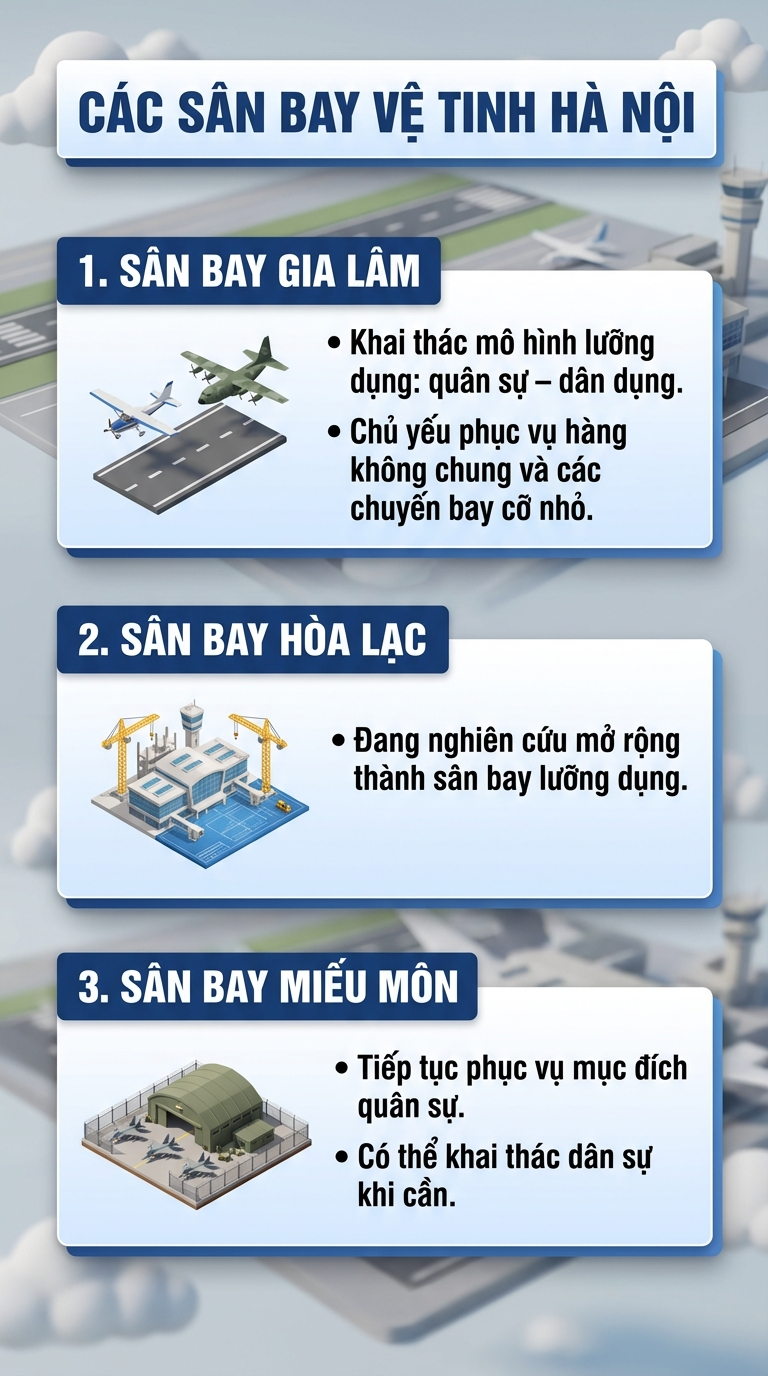 Hà Nội quy hoạch 5 sân bay, Nội Bài hướng tới 100 triệu khách, sân bay thứ hai cách trung tâm khoảng 40 km - Ảnh 3.