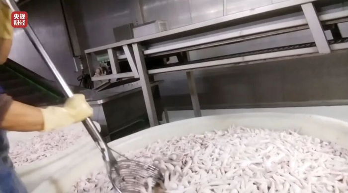 Bên trong xưởng sản xuất chân gà "hot trend" Trung Quốc: Tẩy trắng bằng oxy già và hàng tấn hoá chất, chân gà chất đống trên nền đất bẩn- Ảnh 5.