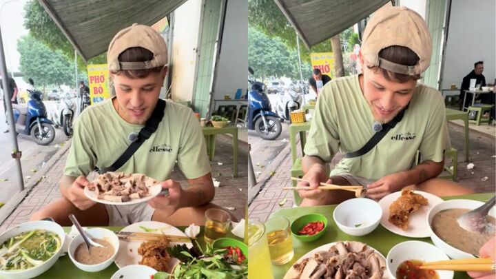 Anh Tây ăn sáng với lòng lợn và rượu táo mèo, khen 'điên rồ mà ngon nhức nách'- Ảnh 1.