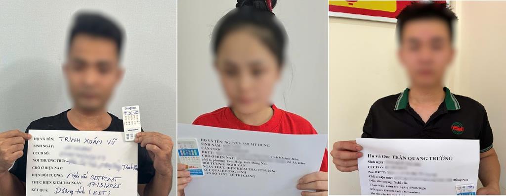 Khám xét, bắt giữ Nguyễn Thị Mỹ Dung và 4 người đàn ông - Ảnh 1.